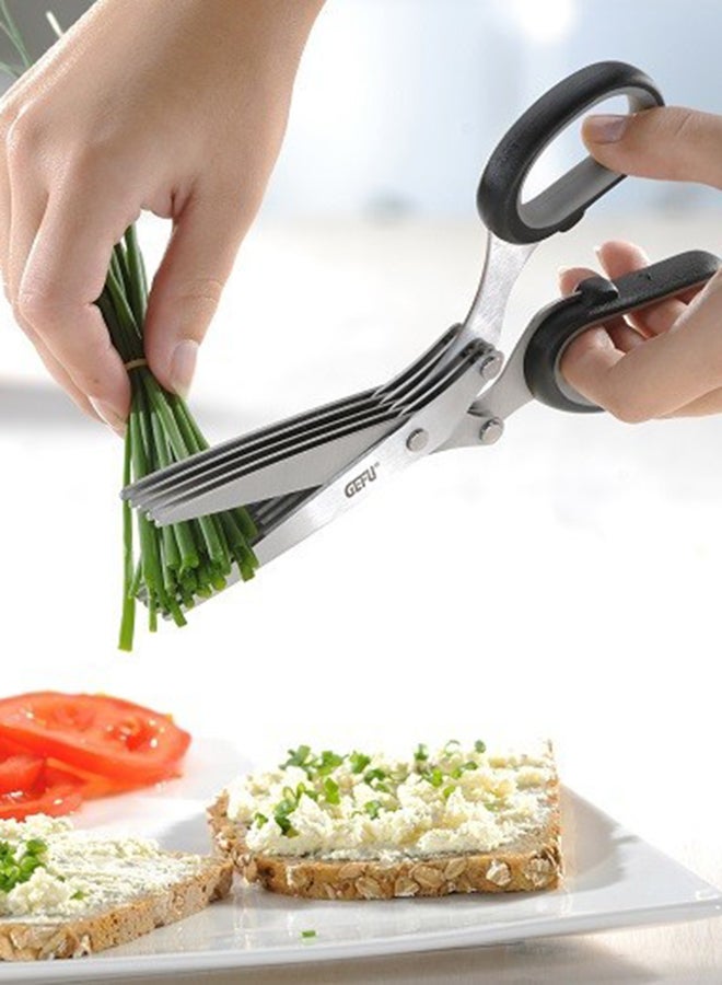 غيفو مقص أعشاب مع مشط للتنظيف أسود/ فضي 30x2.4x11.8سم - Image 2