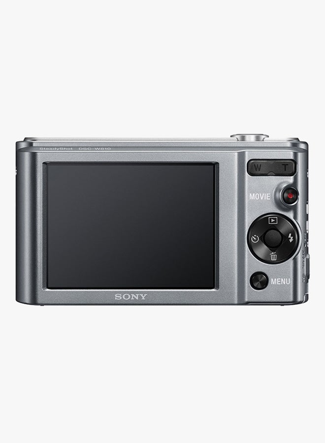 Sony - Cyber-shot DSC-W810 Point And Shoot Camera 20.1MP 6x Zoom Silver - Image 1