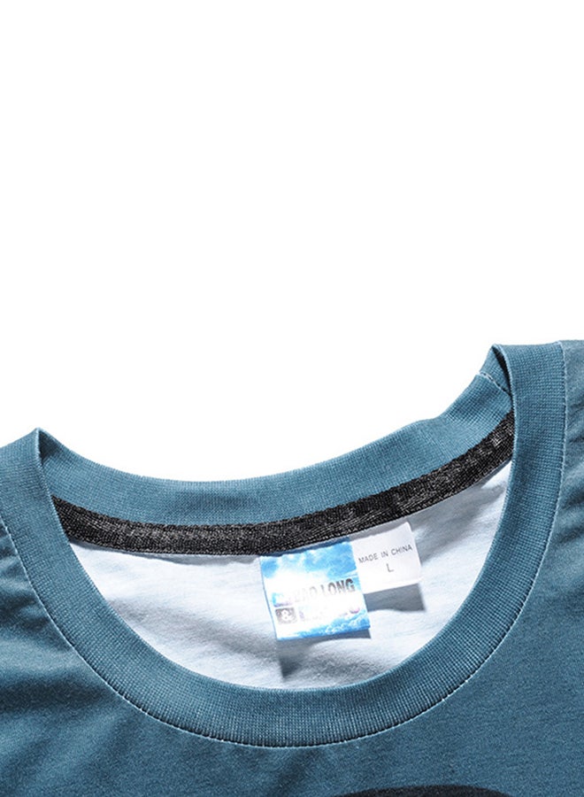 Mr.BaoLong&Miss.GO 3D Print Round Neck Short Sleeve T-shirt Multicolour  - Image 4