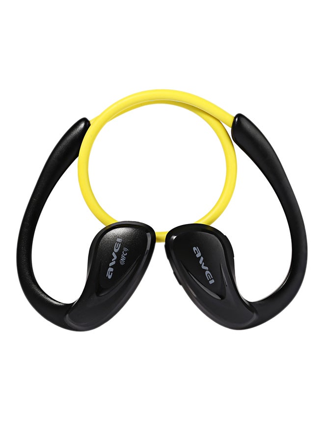 Awei Bluetooth In-Ear Headphones Black/Yellow - Image 1