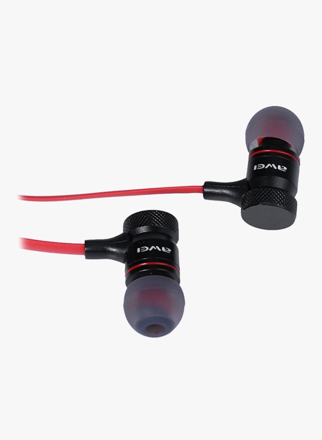 أوي سماعة أذن داخلية تدعم البلوتوث مع مايكروفون أسود/أحمر - Image 4