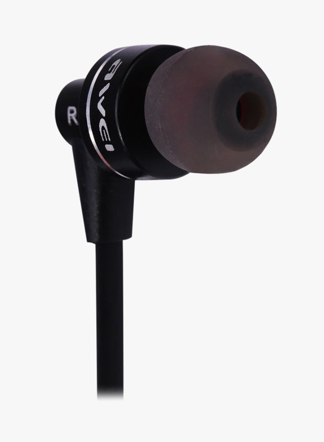 Awei Bluetooth In-Ear Headphones With Mic Black - Image 4