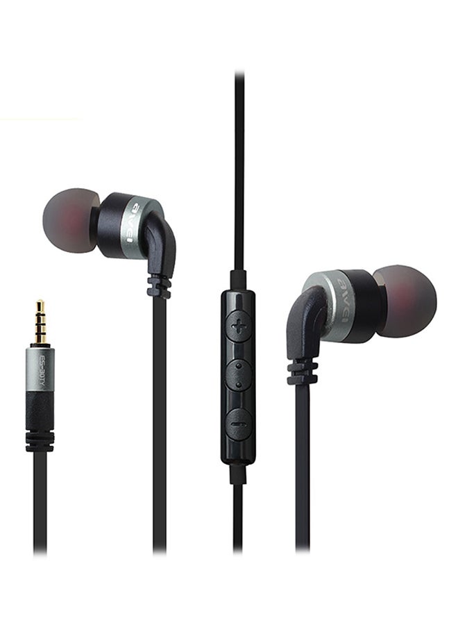 Awei ES-30TY In-Ear Earphones With Mic Silver/Grey - Image 1
