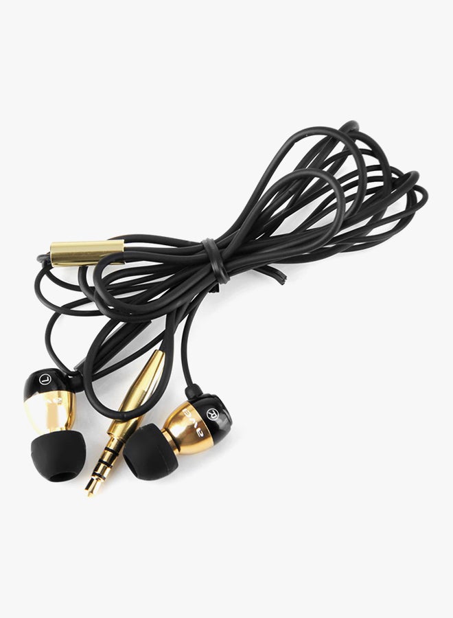 Awei Wired In-Ear Headphones With Mic Gold/Black - Image 2