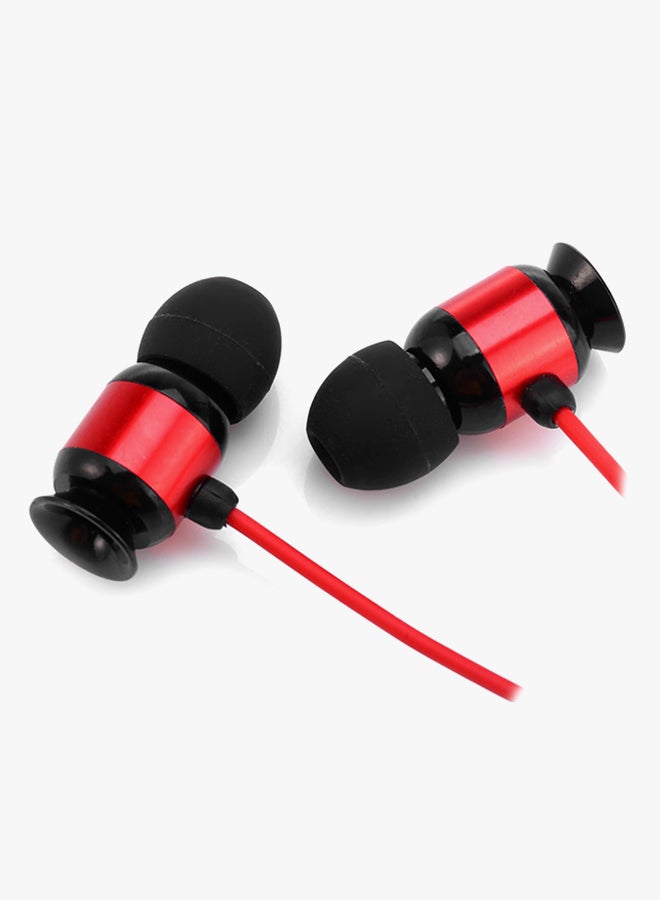 Awei Wired In-Ear Headphones With Mic Red/Black - Image 2