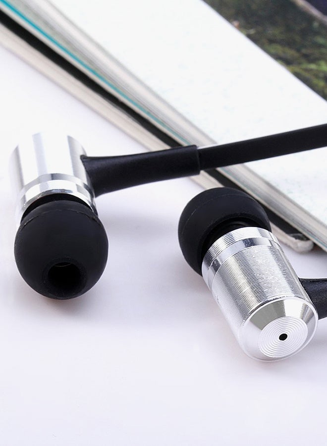 Awei In-Ear Headphones With Microphone Silver/Black - Image 2