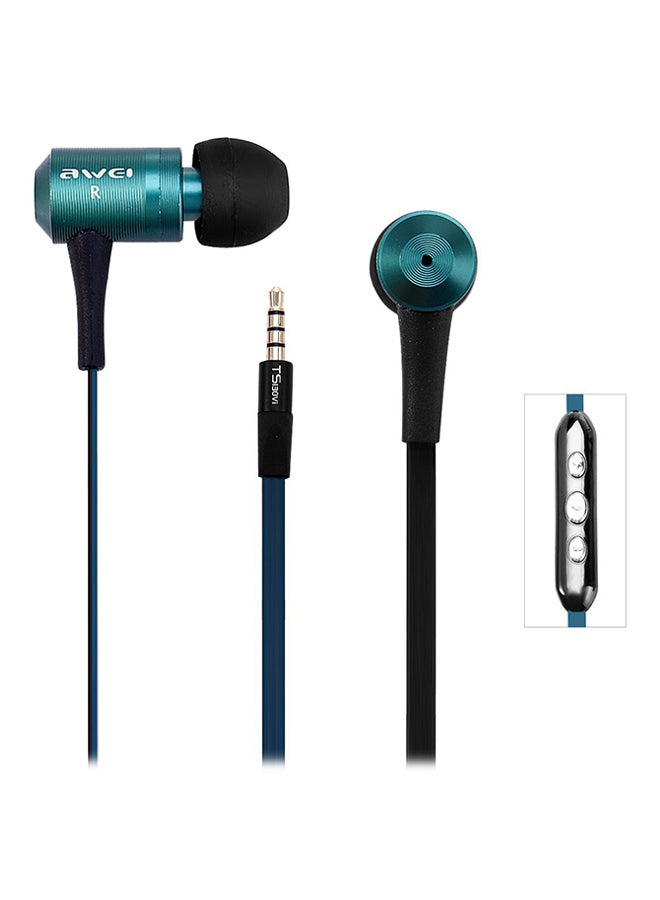 Awei In-Ear Headphones With Mic Deep Green/Black - Image 1