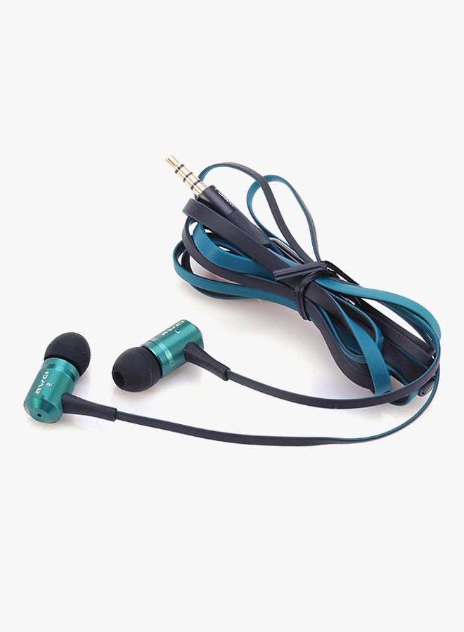 Awei In-Ear Headphones With Mic Deep Green/Black - Image 2
