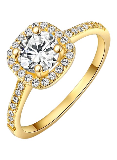 Silver Plated Wedding Ring Studded With Zircon