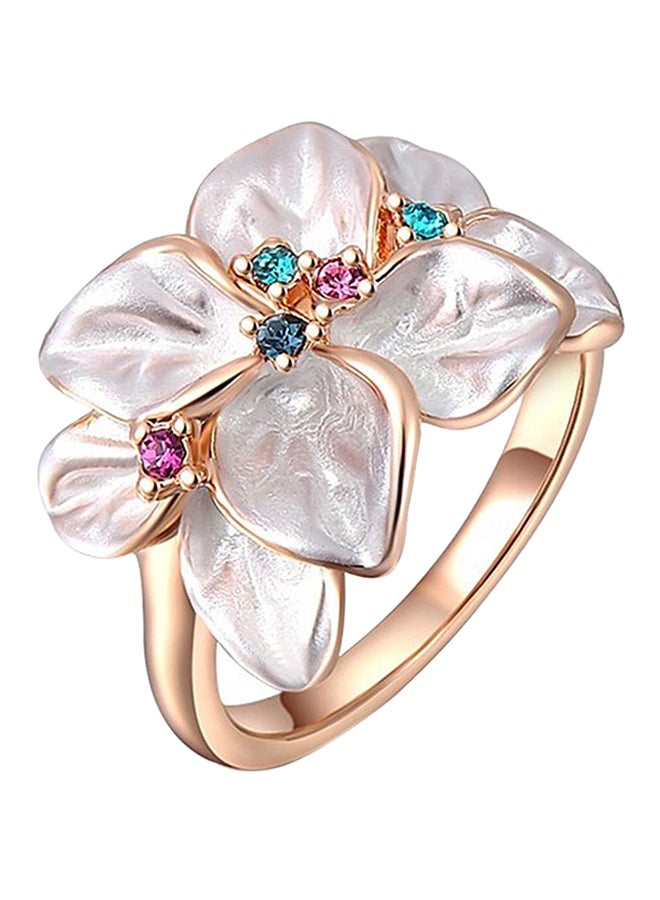 ROMAD Silver Plated Wedding Ring Studded With Zircon