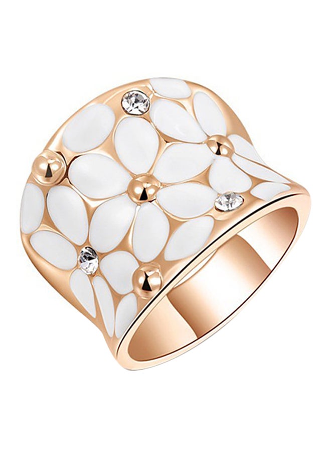 ROMAD Silver Plated Wedding Ring Studded With Zircon