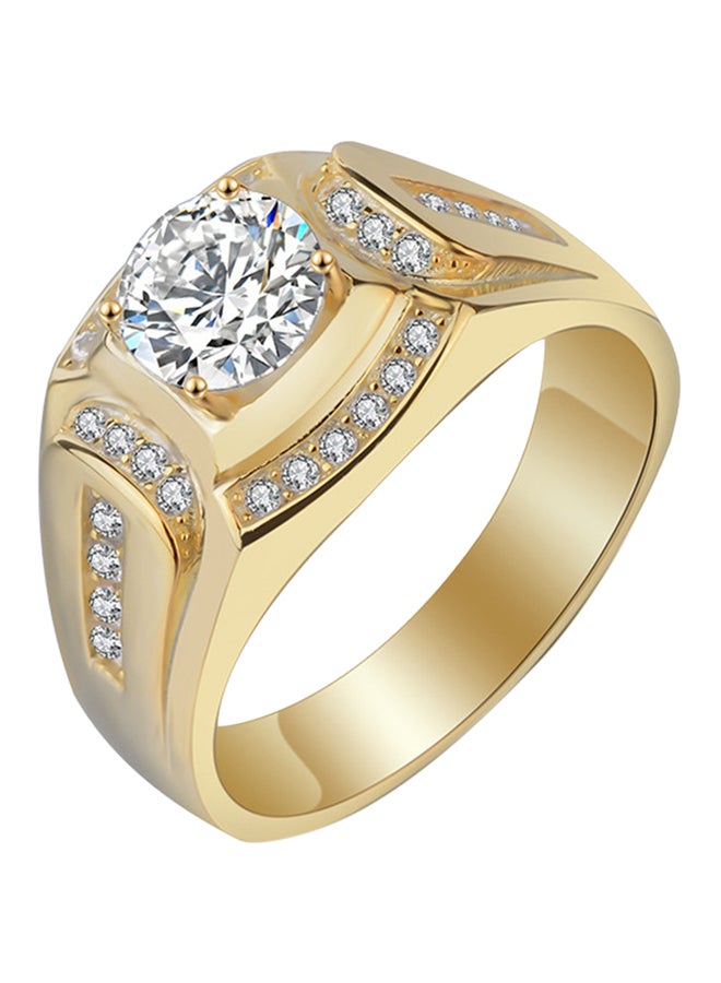 روماد خاتم الزواج مزين بالزركون