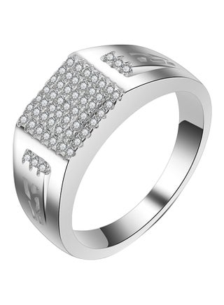 Silver Plated Wedding Ring Studded With Zircon - v1526930246/N14731619V_1