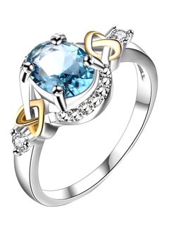 Silver Plated Wedding Ring Studded With Zircon