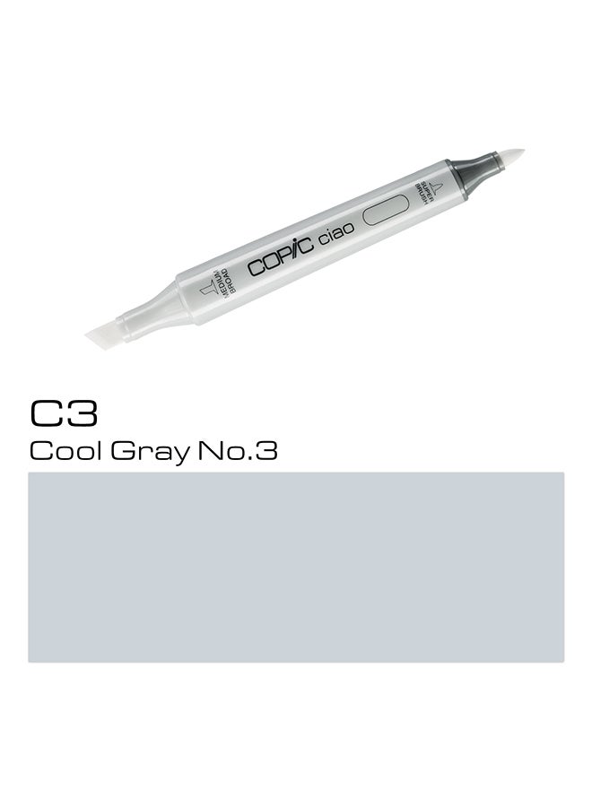 Ciao Dual Nib Permanent Marker Cool Grey No.3 - v1526964485/N14435063A_2