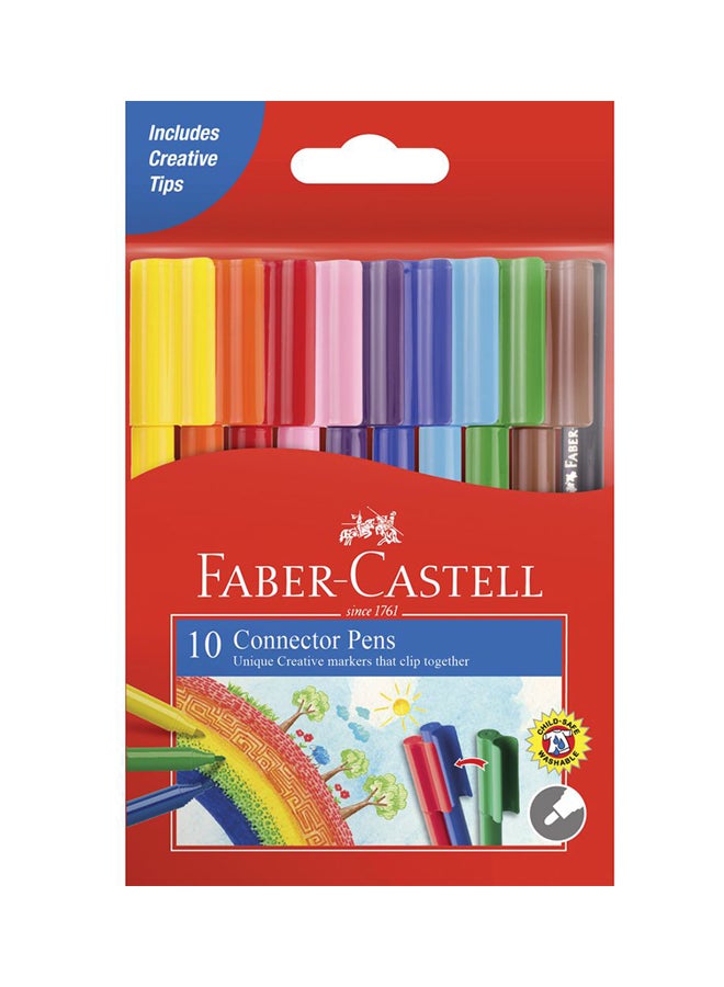 FABER-CASTELL - 10-Piece Connector Pen Multicolour - Image 1