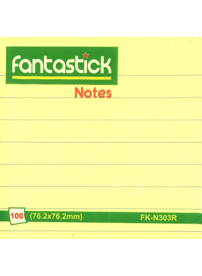 فانتاستيك طقم دفاتر ملاحظات لاصقة مكون من 100 قطعة أصفر