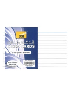 Psi 100-Piece Index Card White 