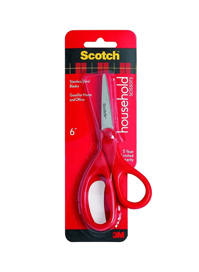 ثري ام مقص متعدد الإستخدامات بمقدمة حادة أحمر/فضي - Image 2