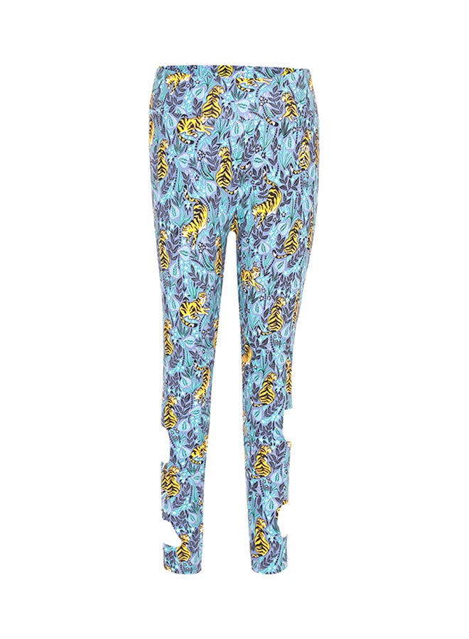 zivame West Vogue Printed Leggings Blue Nd Print  - Image 1
