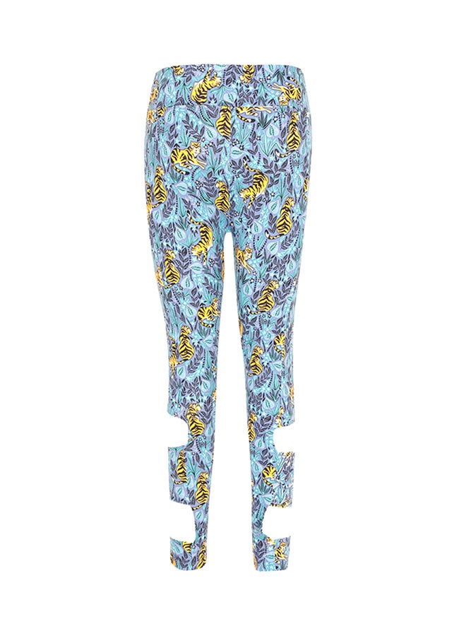 zivame West Vogue Printed Leggings Blue Nd Print  - Image 2