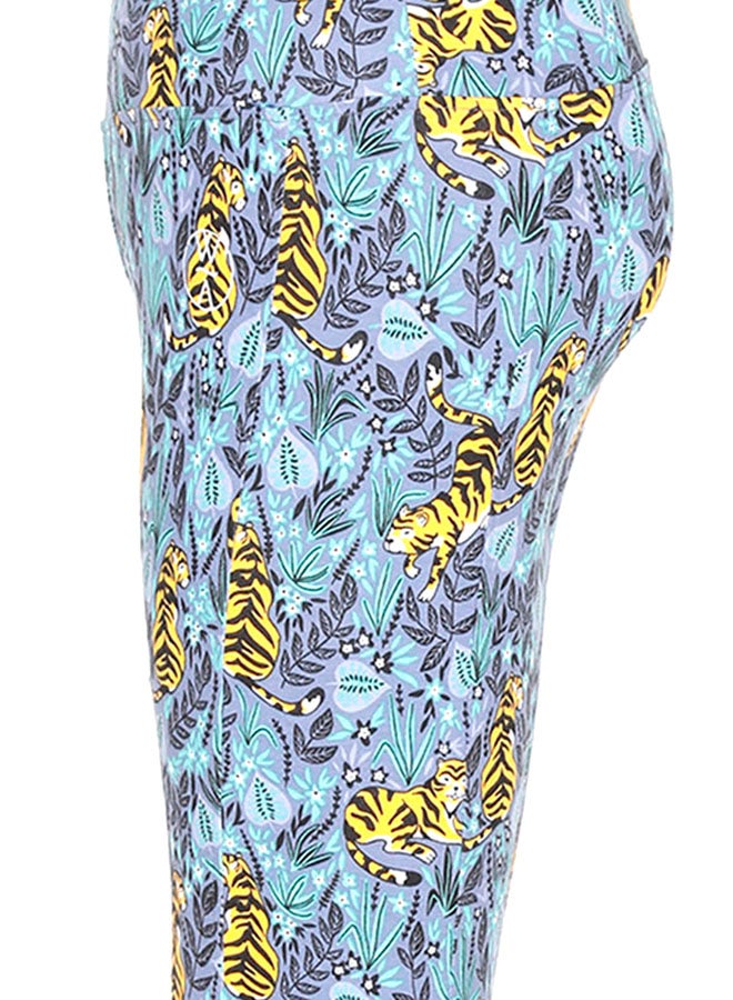 zivame West Vogue Printed Leggings Blue Nd Print  - Image 3