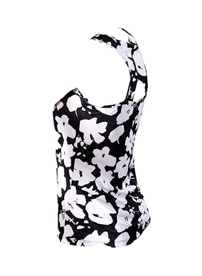 zivame - Neo Play Fitted Tank Top Black/White - Image 1