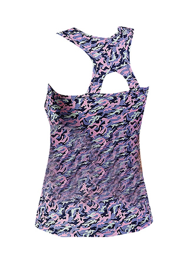 zivame - Neo Play Fitted Tank Top Purple/Blue - Image 1