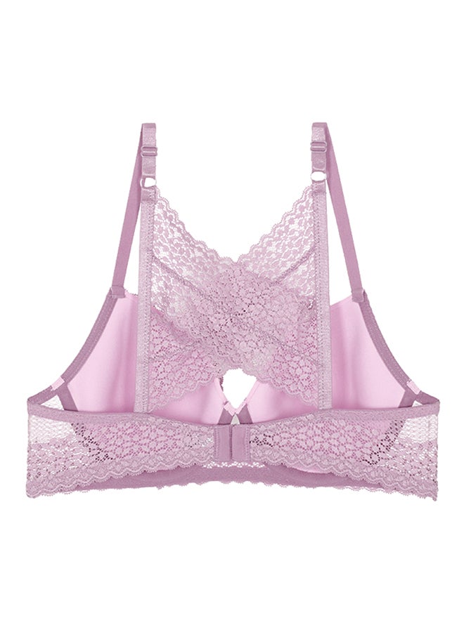 zivame - Moroccan Lace Pretty Back Underwired Bra Lilac - Image 1
