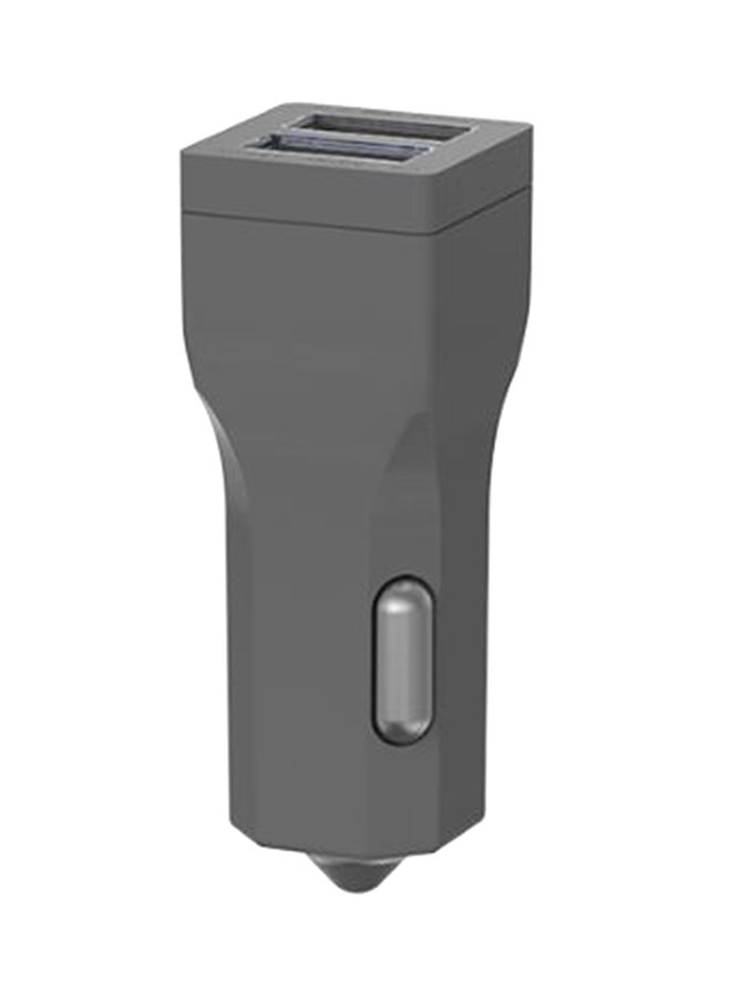 Allocacoc 2-Port USB Illuminated Car Charger Grey 