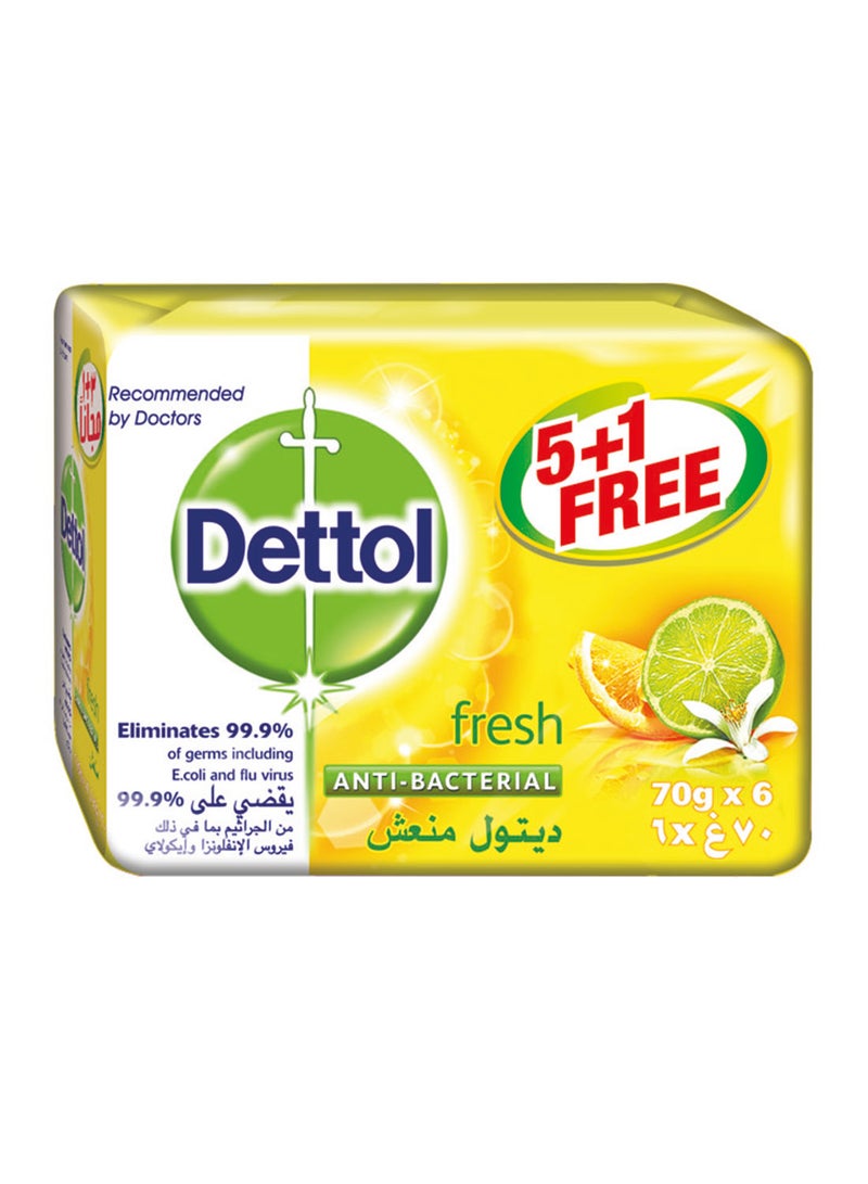 ديتول مجموعة صابون انتعاش ضد البكتيريا 70جرام