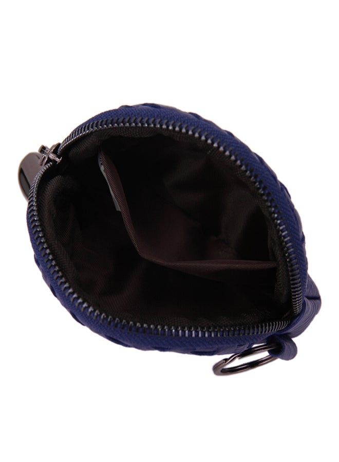 YUEJIN Zippered Closure Leather Coin Purse Blue  - Image 4