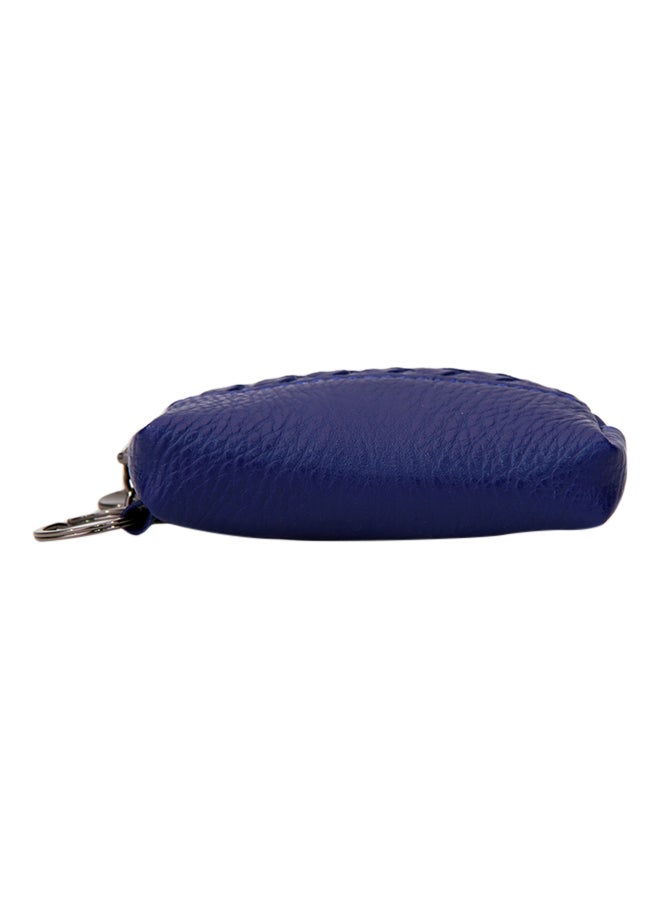 YUEJIN Zippered Closure Leather Coin Purse Blue  - Image 3