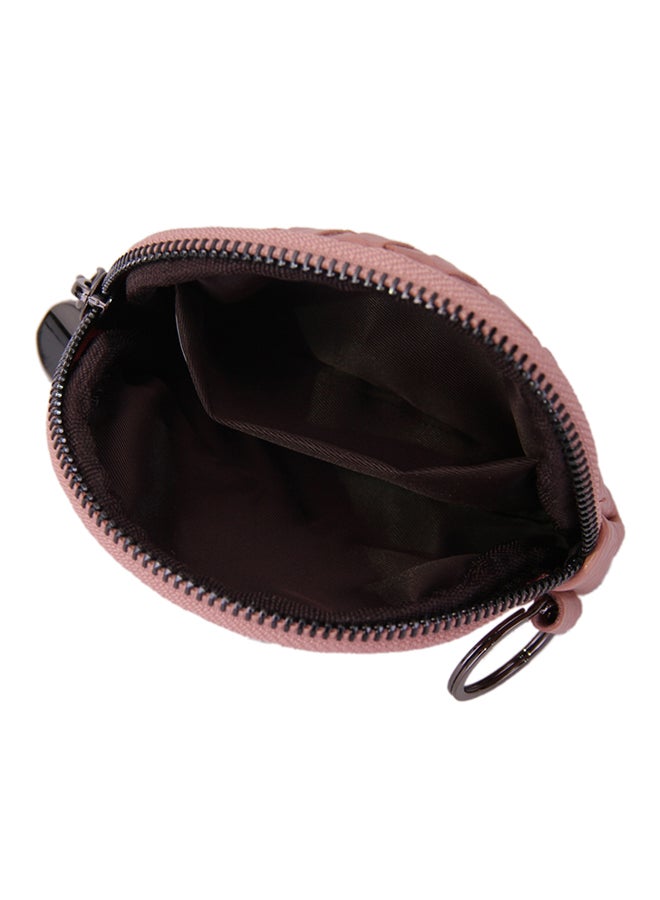 YUEJIN Zippered Closure Leather Coin Purse Beige  - Image 4