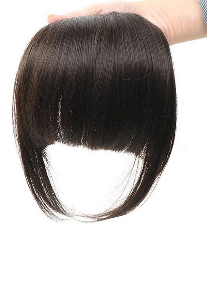 Clip In Front Straight Hair Extension Wig Black - Image 2