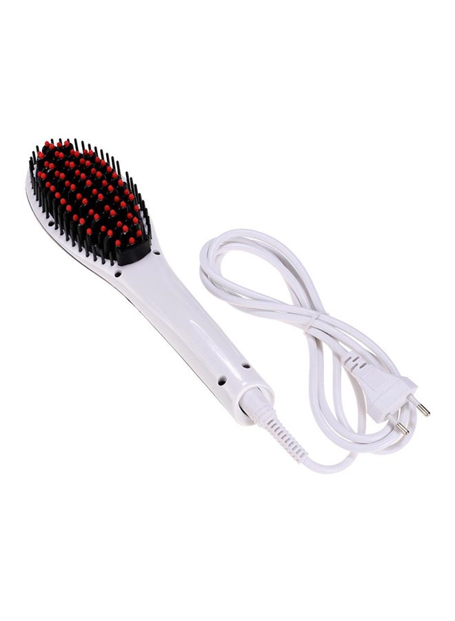 Generic Hair Straightener Comb With Massager White  - Image 1