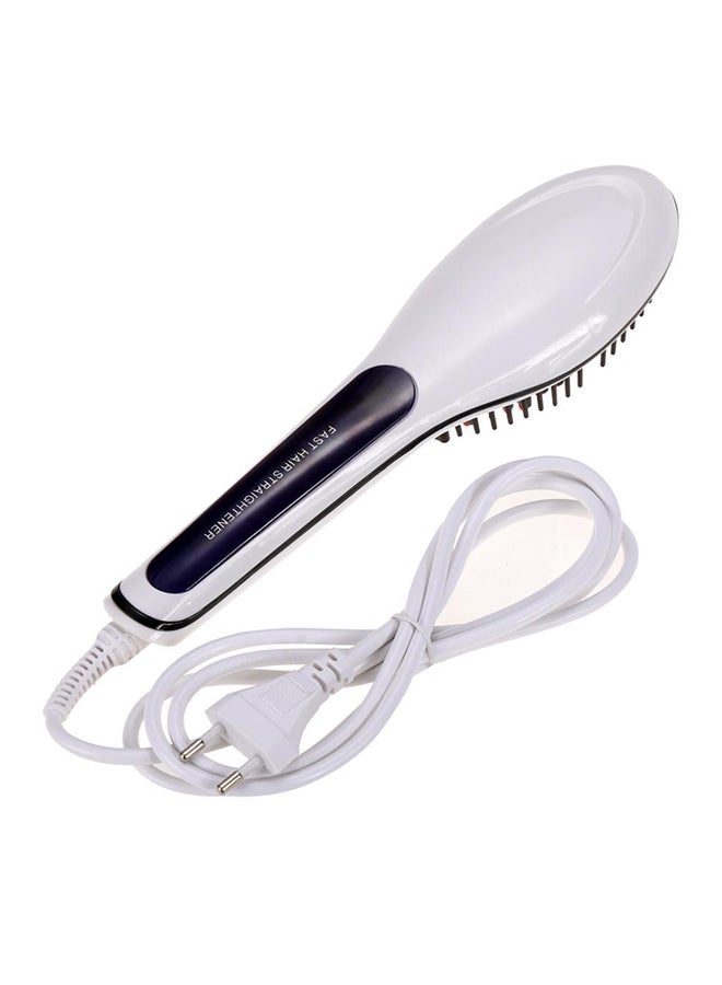 Generic Hair Straightener Comb With Massager White  - Image 2