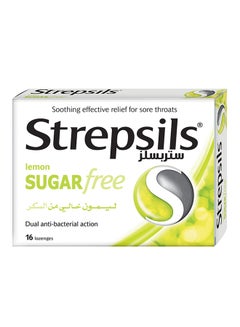Strepsils Pack of 16 Lemon Sore Throat Relief Lozenges 