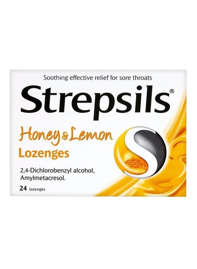 Strepsils Pack of 24 Honey & Lemon Sore Throat Relief Lozenges  - Image 2