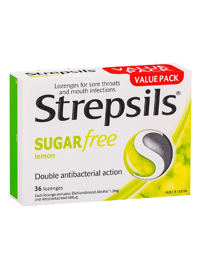 Strepsils - Pack of 36  Lemon Sore Throat and Mouth Infection Lozenges - Image 1