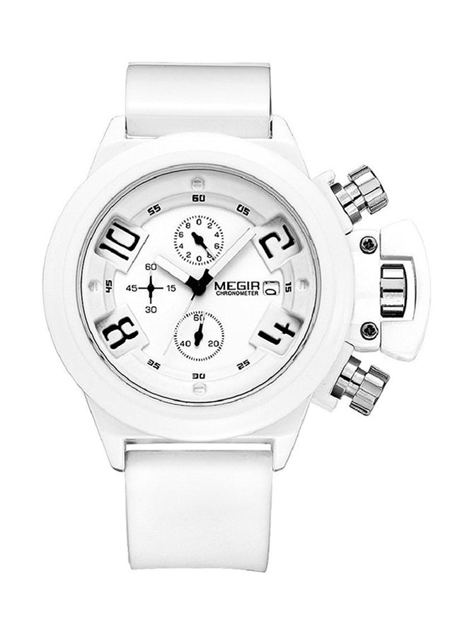 ميجر ساعة يد بعقارب من السيليكون طراز 2002 men