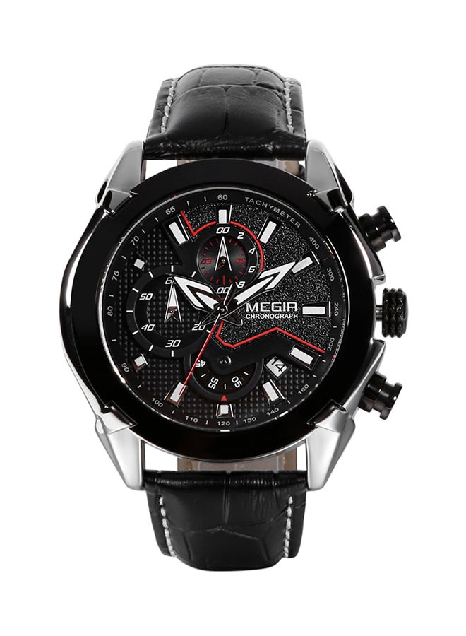 ميجر ساعة يد بعقارب من الجلد طراز MN2065 men - Image 1