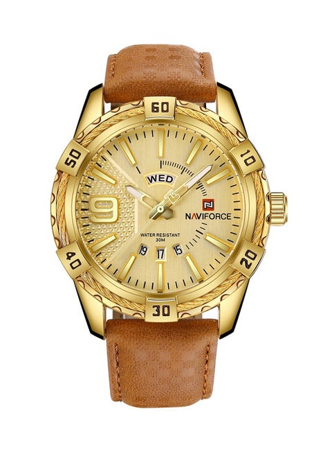 Men's Leather Analog Watch 9117L
