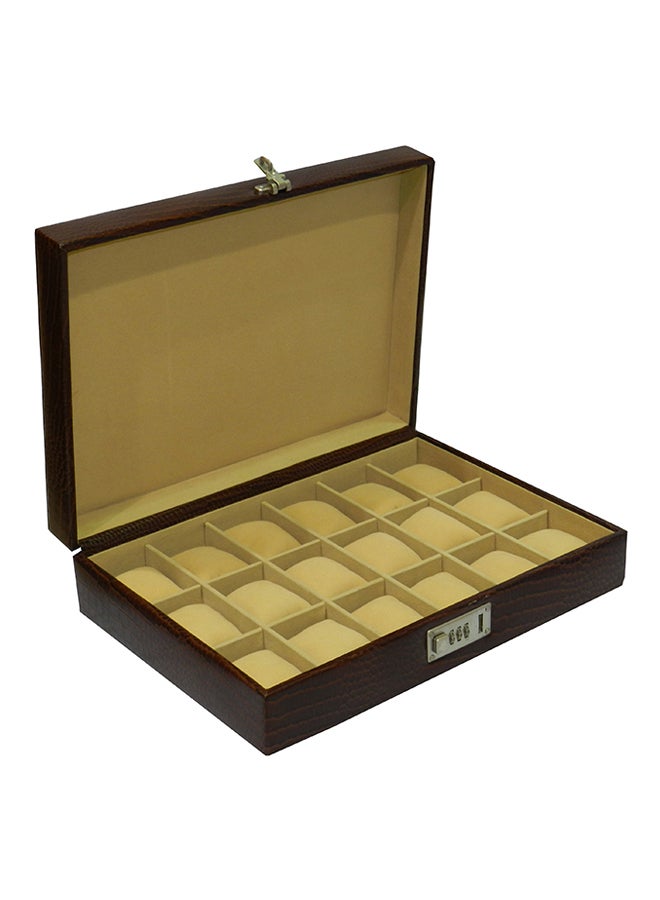 LAVERI LEATHER - unisex 18-Piece Watch Organizer - Image 1