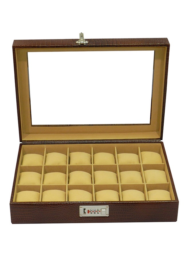 LAVERI LEATHER - unisex 18-Piece Watch Organizer - Image 1