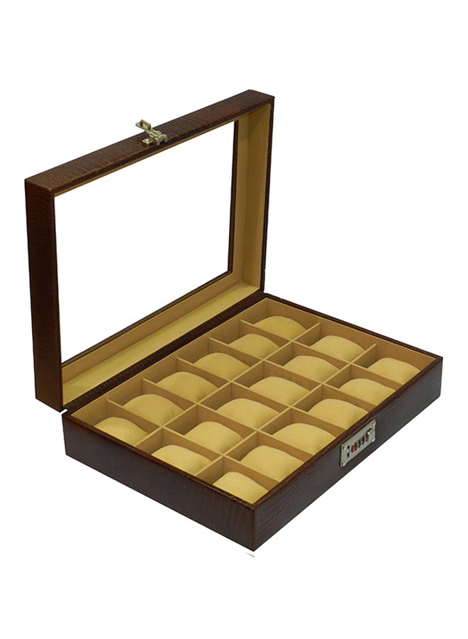 LAVERI LEATHER - unisex 18-Piece Watch Organizer - Image 1