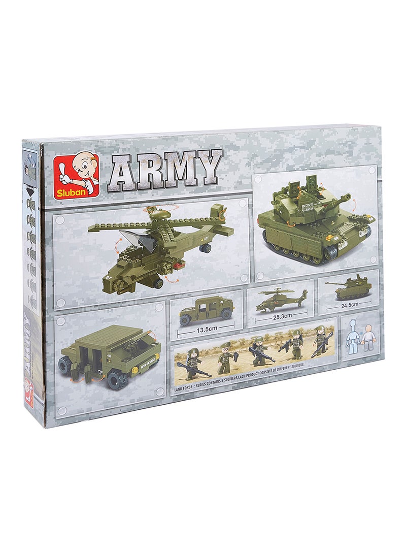 Sluban - M38-B0309 683-Piece Land Forces II Elite Armored Building Block Set 683 6+ Years - Image 1