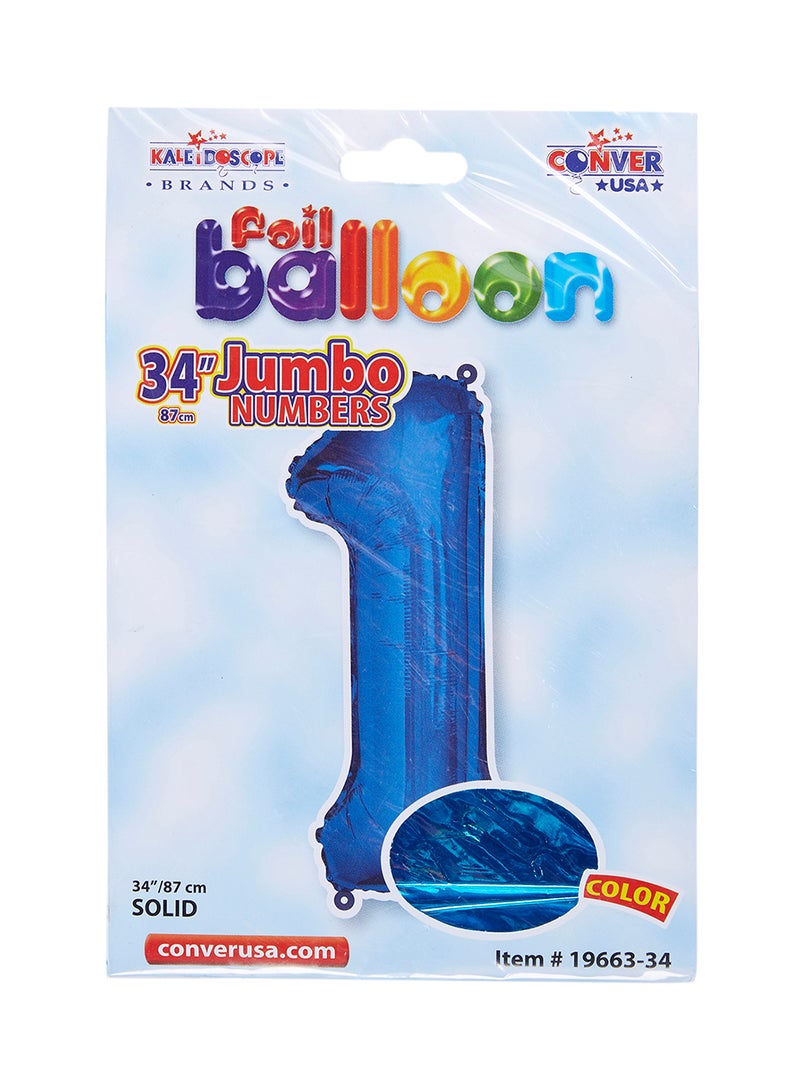 Number 1 Shaped Party Balloon 87cm 