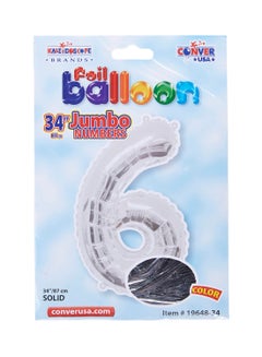 Number 6 Shaped Party Balloon 87cm