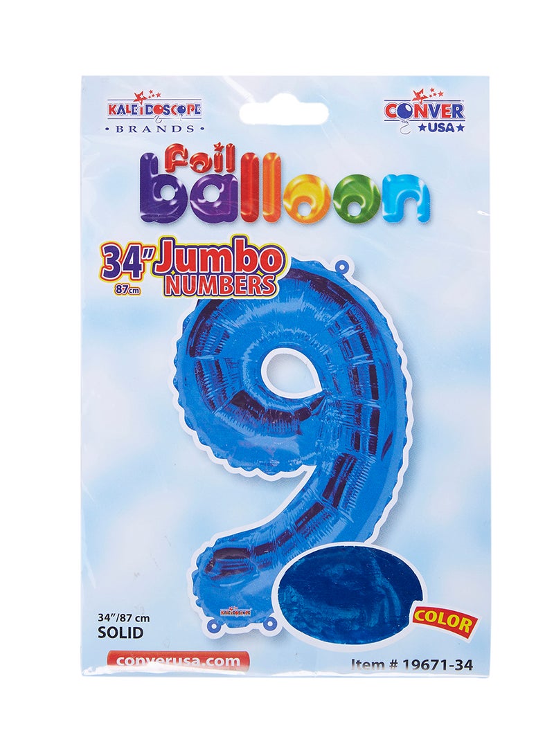 Number 9 Shaped Decorative Party Balloon 19671-34 87cm 